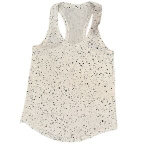 Lululemon Athletica White and Black Sleeveless Tank Top